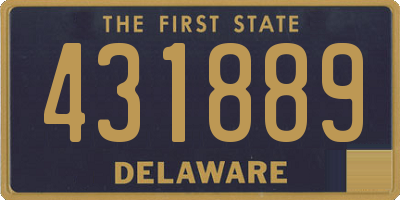 DE license plate 431889