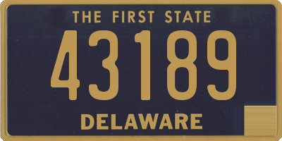 DE license plate 43189