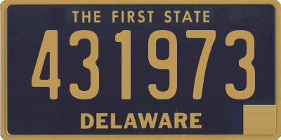 DE license plate 431973