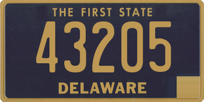 DE license plate 43205