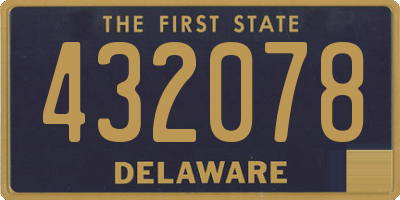 DE license plate 432078