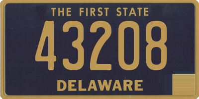 DE license plate 43208