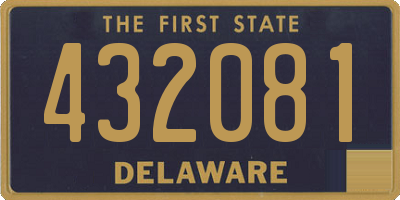 DE license plate 432081