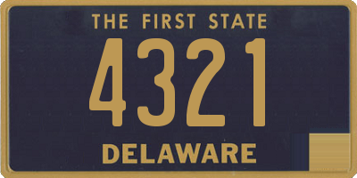 DE license plate 4321