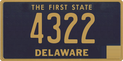 DE license plate 4322