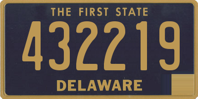 DE license plate 432219