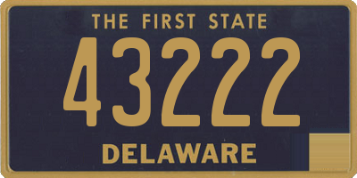 DE license plate 43222