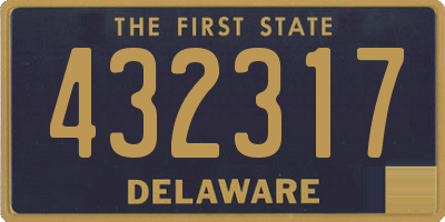 DE license plate 432317