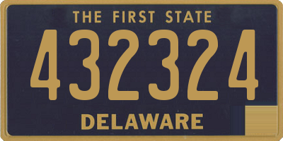 DE license plate 432324