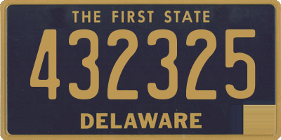 DE license plate 432325