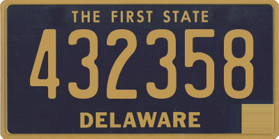 DE license plate 432358