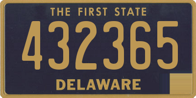 DE license plate 432365