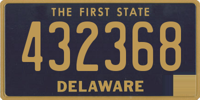 DE license plate 432368