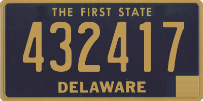DE license plate 432417