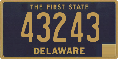 DE license plate 43243