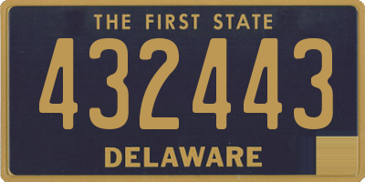 DE license plate 432443
