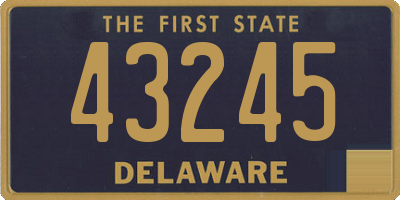 DE license plate 43245
