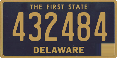 DE license plate 432484