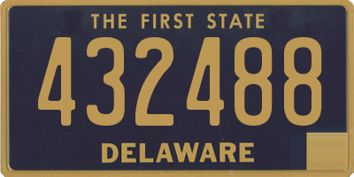 DE license plate 432488
