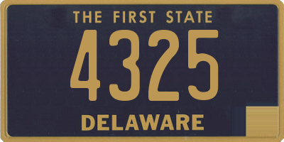 DE license plate 4325