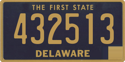 DE license plate 432513
