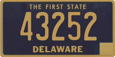DE license plate 43252