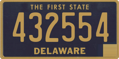 DE license plate 432554