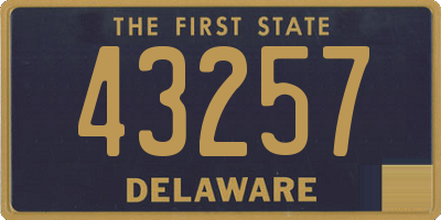 DE license plate 43257