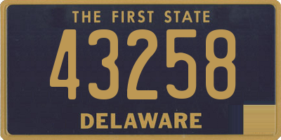 DE license plate 43258