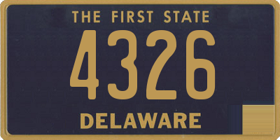 DE license plate 4326