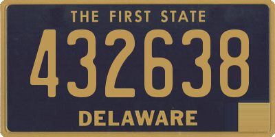 DE license plate 432638