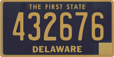DE license plate 432676
