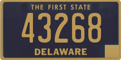 DE license plate 43268