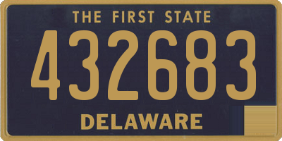 DE license plate 432683
