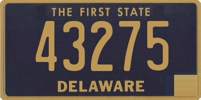 DE license plate 43275