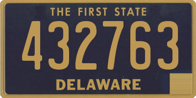 DE license plate 432763