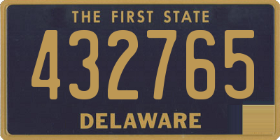 DE license plate 432765