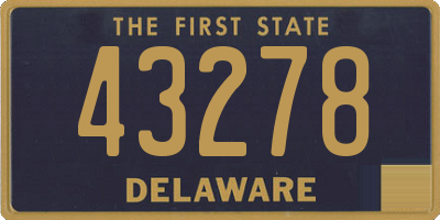 DE license plate 43278
