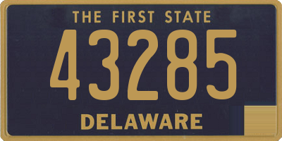 DE license plate 43285