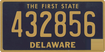 DE license plate 432856