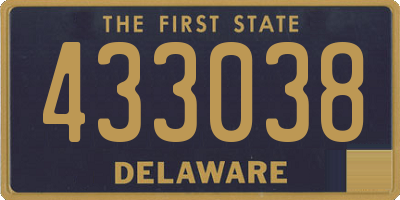 DE license plate 433038