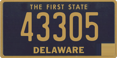DE license plate 43305