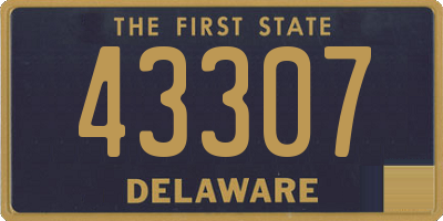 DE license plate 43307