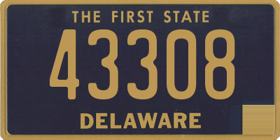 DE license plate 43308