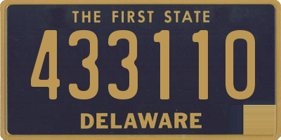 DE license plate 433110