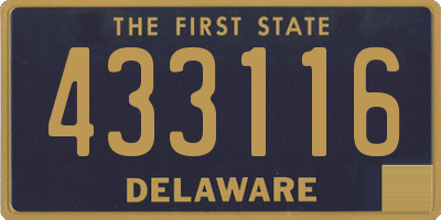 DE license plate 433116