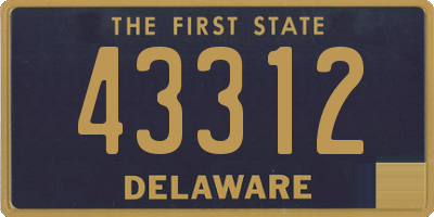 DE license plate 43312