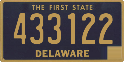 DE license plate 433122