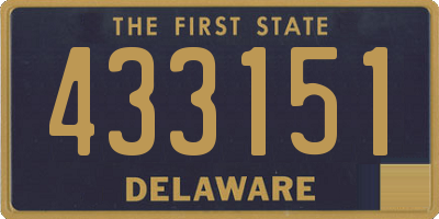 DE license plate 433151
