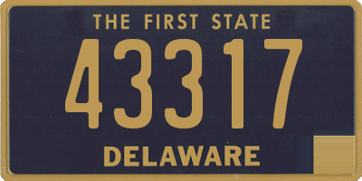 DE license plate 43317